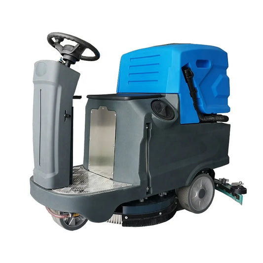 Battery Powered Ride-On Floor Scrubber